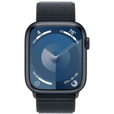 Apple Watch Series 9 GPS 45mm Midnight Aluminum Case with Midnight Sport Loop (MR9C3)