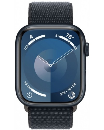 Apple Watch Series 9 GPS 45mm Midnight Aluminum Case with Midnight Sport Loop (MR9C3)