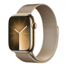 Apple Watch Series 9 GPS + LTE 41mm Gold Stainless Steel Case with Gold Milanese Loop (MRJ73)