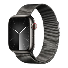 Apple Watch Series 9 GPS + LTE  41mm Graphite Stainless Steel Case with Graphite Milanese Loop (MRJA3)