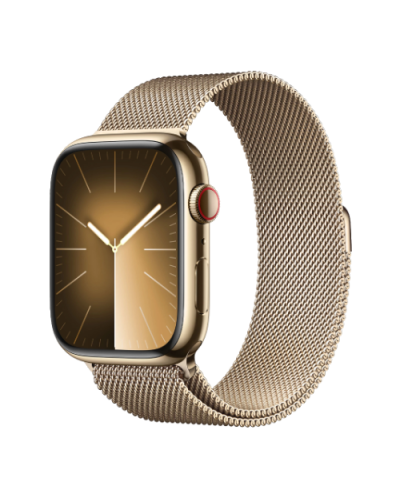 Apple Watch Series 9 GPS + LTE  45mm Gold Stainless Steel Case with Gold Milanese Loop (MRMU3)