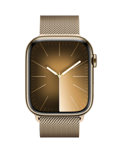 Apple Watch Series 9 GPS + LTE  45mm Gold Stainless Steel Case with Gold Milanese Loop (MRMU3)