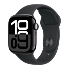 Apple Watch Series 10 GPS 46mm Jet Black Aluminium Case with Black Sport Band - S/M (MWWP3)