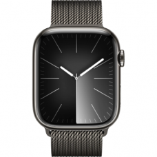 Apple Watch Series 9 GPS + LTE 45mm Graphite Stainless Steel Case with Graphite Milanese Loop (MRMX3)