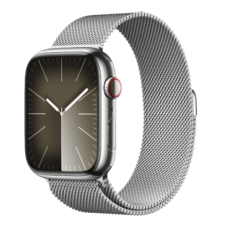 Apple Watch Series 9 GPS + LTE  45mm Silver Stainless Steel Case with Silver Milanese Loop (MRMQ3)