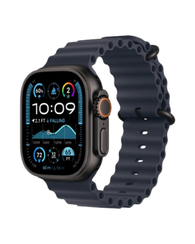 Apple Watch Ultra 2 49mm Black Titanium Case with Navy Ocean Band 2024 (MYTC3/ MYPA3)