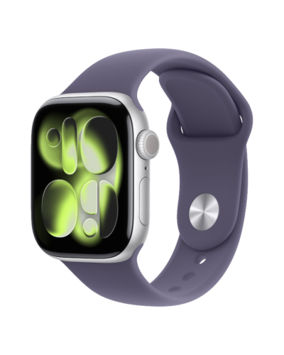 Apple Watch Series 11 GPS, 42mm Silver Aluminum Case with Purple Fog Sport Band - M/L (MEU74)