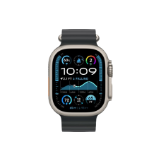 Apple Watch Ultra 2 49mm Natural Titanium Case with Black Ocean Band 2024 (MYT03/ MXTL3)