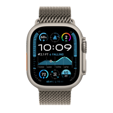 Apple Watch Ultra 2 49mm Natural Titanium Case with Natural Titanium Milanese Loop (Small) 2024 (MX4M3)