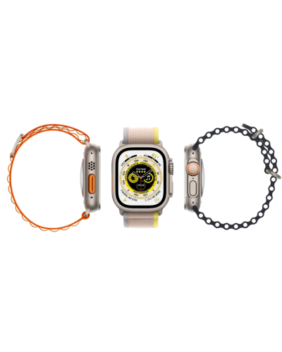 Apple Watch Ultra 49mm Titanium Case with Green Alpine Loop Medium (MQFN3) бу