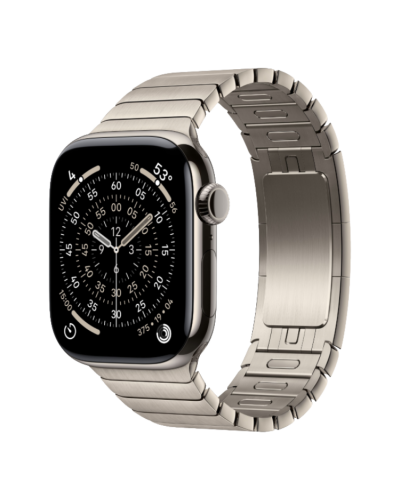 Apple Watch Series 11 42mm Natural Titanium Case with Natural Link Bracelet (MF9H4+MXMA3)