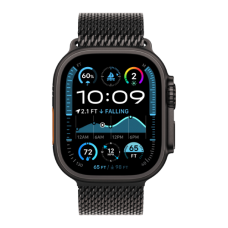 Apple Watch Ultra 2 49mm Black Titanium Case with Black Titanium Milanese Loop (Large) 2024 (MX5V3)
