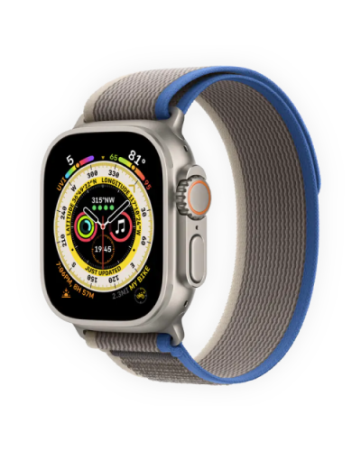 Apple Watch Ultra 49mm Titanium Case with Blue/Gray Trail Loop M/L (MQFV3) бу