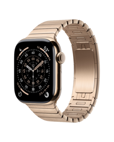 Apple Watch Series 11 46mm Gold Titanium Case with Gold Link Bracelet (MFC34+MXMH3)