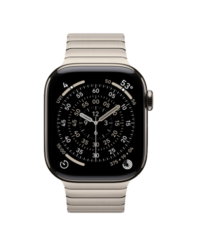 Apple Watch Series 11 46mm Natural Titanium Case with Natural Link Bracelet (MFAY4+MXMF3)