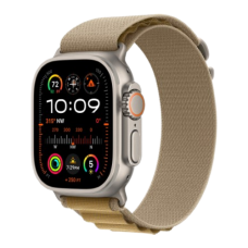 Apple Watch Ultra 2 49mm Natural Titanium Case with Tan Alpine Loop (Medium) 2024 (MX4F3)