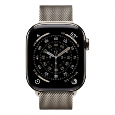 Apple Watch Series 11 46mm Natural Titanium Case with Natural Milanese Loop - M/L