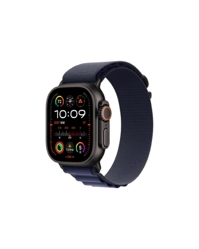 Apple Watch Ultra 2 49mm Black Titanium Case with Navy Alpine Loop (Small) 2024 (MYTF3/ MYPW3)