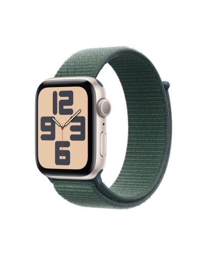 Apple Watch SE 2 GPS 40mm Starlight Aluminium Case w. Lake Green Sport Loop (MXEH3)