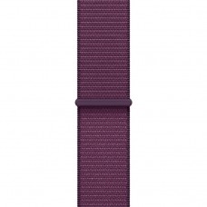 Apple Watch Series 10 46mm Rose Gold Aluminum Case with Plum Sport Loop (MWWV3)