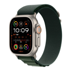 Apple Watch Ultra 2 49mm Natural Titanium Case with Dark Green Alpine Loop (Small) 2024 (MYT33/ MXMU3)