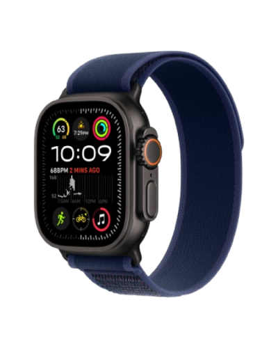 Apple Watch Ultra 2 49mm Black Titanium Case with Blue Trail Loop S/M 2024 (MYTJ3/ MYQ73)