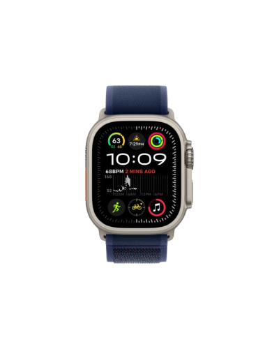 Apple Watch Ultra 2 49mm Natural Titanium Case with Blue Trail Loop S/M 2024 (MX4J3)