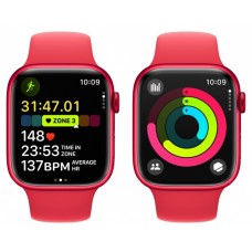 Apple Watch Series 9 41mm GPS (PRODUCT)RED Aluminum Case with Red Sport Band (S/M) MRXG3