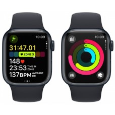 Apple Watch Series 9 41mm GPS Midnight Aluminum Case with Midnight Sport Band (S/M) MR8W3