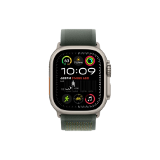 Apple Watch Ultra 2 49mm Natural Titanium Case with Green Trail Loop S/M 2024 (MXTN3)