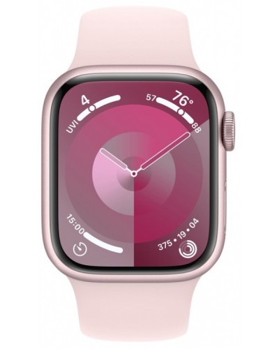 Apple Watch Series 9 41mm GPS Pink Aluminum Case with Light Pink Sport Band (S/M) MR933