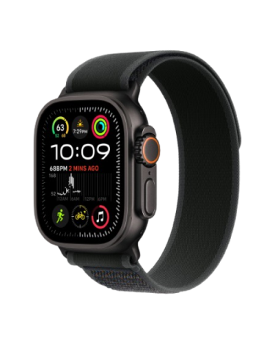 Apple Watch Ultra 2 49mm Black Titanium Case with Black Trail Loop M/L 2024 (MX4V3)