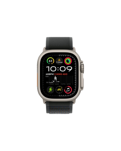 Apple Watch Ultra 2 49mm Natural Titanium Case with Black Trail Loop S/M 2024 (MXTQ3)