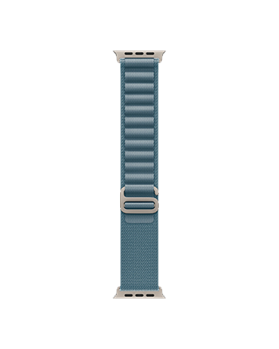 Apple Watch Ultra 3 GPS + Cellular, 49mm Natural Titanium Case with Light Blue Alpine Loop - Small (MEWK4)