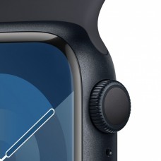 Apple Watch Series 9 45mm GPS Midnight Aluminum Case with Midnight Sport Band (S/M) MR993