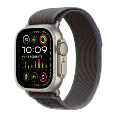 Apple Watch Ultra 2 49mm Titanium Case with Blue/Black Trail Loop (M/L) (MRF63)