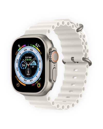 Apple Watch Ultra 49mm Titanium Case with White Ocean Band (MNHF3) бу