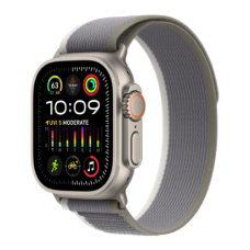 Apple Watch Ultra 2 49mm Titanium Case with Green/Gray Trail Loop (M/L) (MRF43)