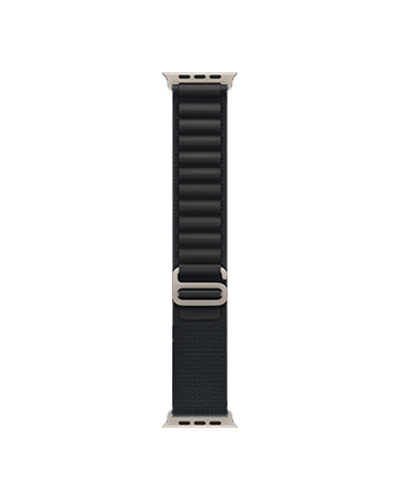 Apple Watch Ultra 3 GPS + Cellular, 49mm Natural Titanium Case with Black Alpine Loop - Medium