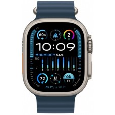Apple Watch Ultra 2 49mm Titanium Case with Blue Ocean Band (MREG3)