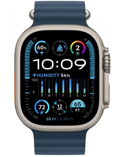 Apple Watch Ultra 2 49mm Titanium Case with Blue Ocean Band (MREG3)