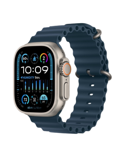 Apple Watch Ultra 2 49mm Titanium Case with Blue Ocean Band (MREG3)