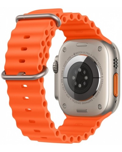 Apple Watch Ultra 2 49mm Titanium Case with Orange Ocean Band (MREH3)