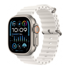 Apple Watch Ultra 2 49mm Titanium Case with White Ocean Band (MREJ3)
