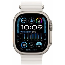 Apple Watch Ultra 2 49mm Titanium Case with White Ocean Band (MREJ3)