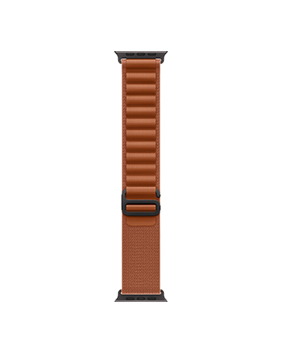 Apple Watch Ultra 3 GPS + Cellular, 49mm Black Titanium Case with Terra Cotta Alpine Loop - Small