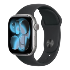 Apple Watch Series 11 GPS, 42mm Space Gray Aluminum Case with Black Sport Band - S/M (MEQW4)
